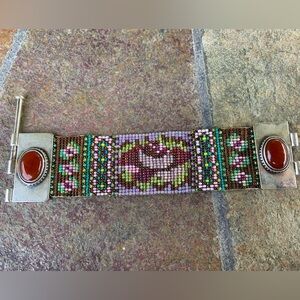 Chili Rose Beadz Beautiful Handmade Jenna Rose Bead & Sterling Silver Bracelet